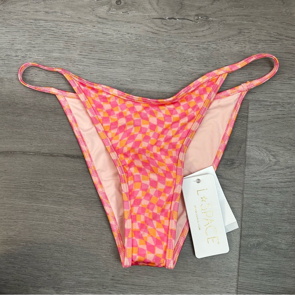 L*SPACE Tommy Bikini‎ Swimsuit Bottom Bitsy Heat Waves size xs women’s NWT